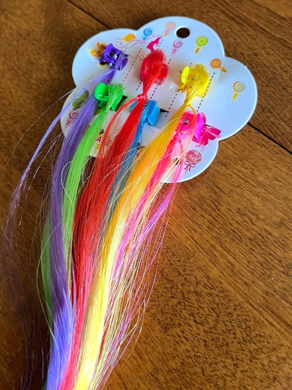 Colorful hair extension clips NWOT *Free in bundle*
